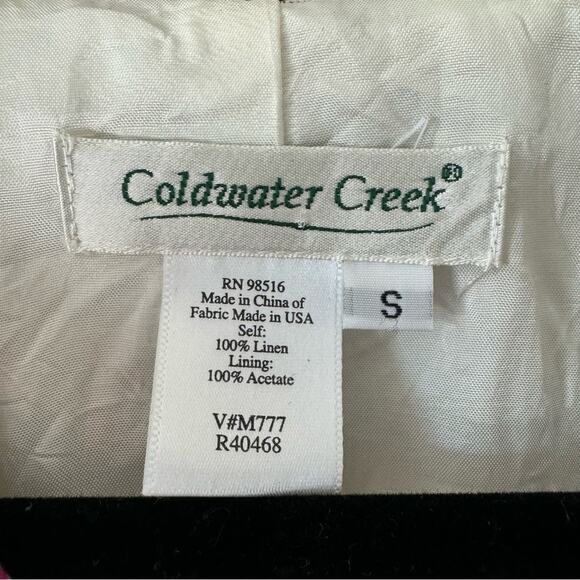 Coldwater Creek 100% Linen Graphic Print European CityScape Shacket Size Small - Picture 4 of 6
